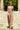 STRIPED PANTS WITH HIGH WAIST AND WIDE LEG IN BEIGE - ESSENTIALS