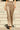 STRIPED PANTS WITH HIGH WAIST AND WIDE LEG IN BEIGE - ESSENTIALS