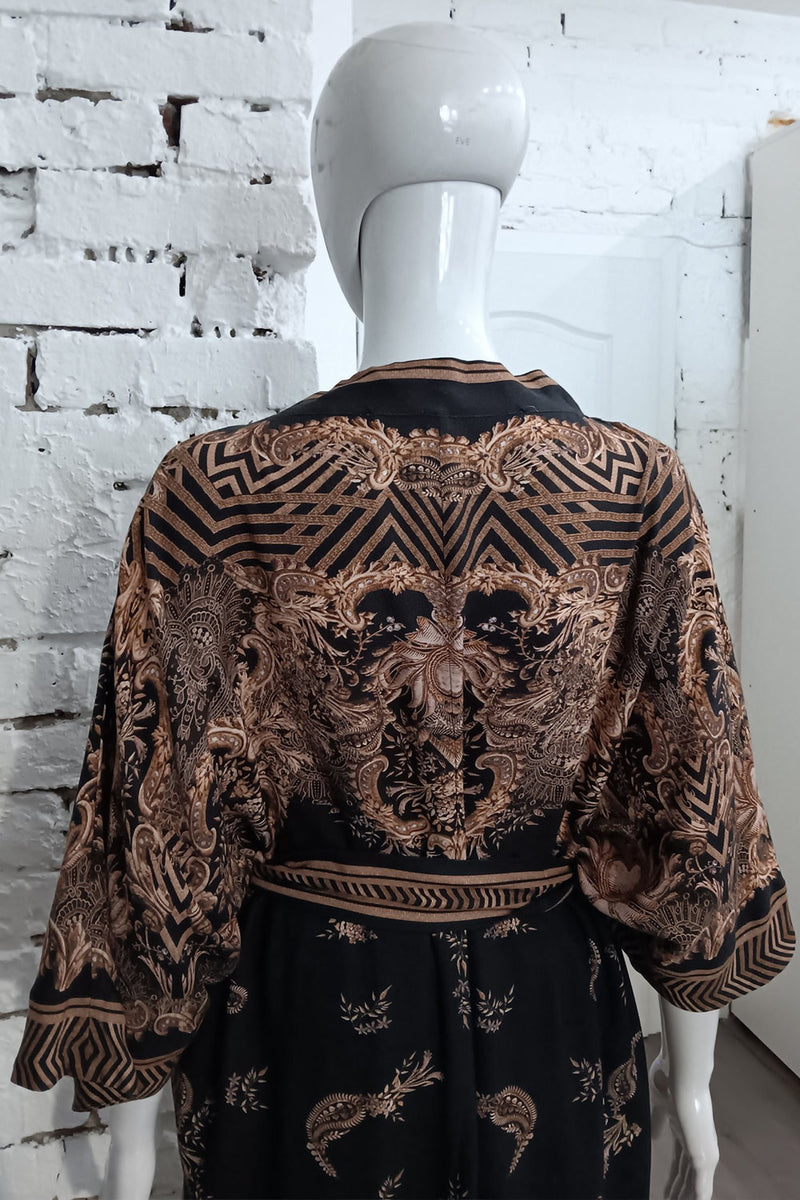 TWILL VISOSE KIMONO – GOLDENE STREIFEN