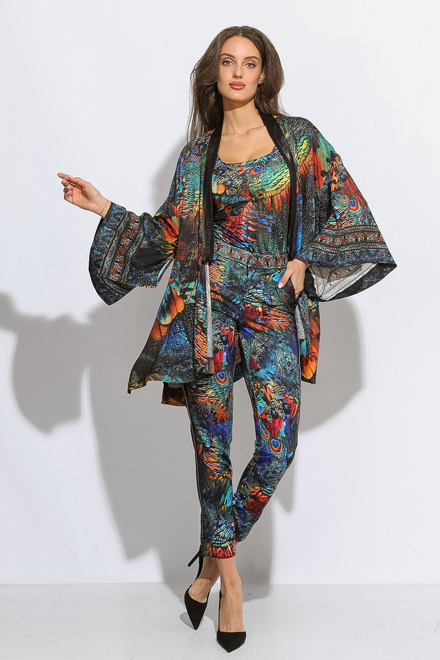 KIMONO CROP AUS VISKOSE - AMAZONIA