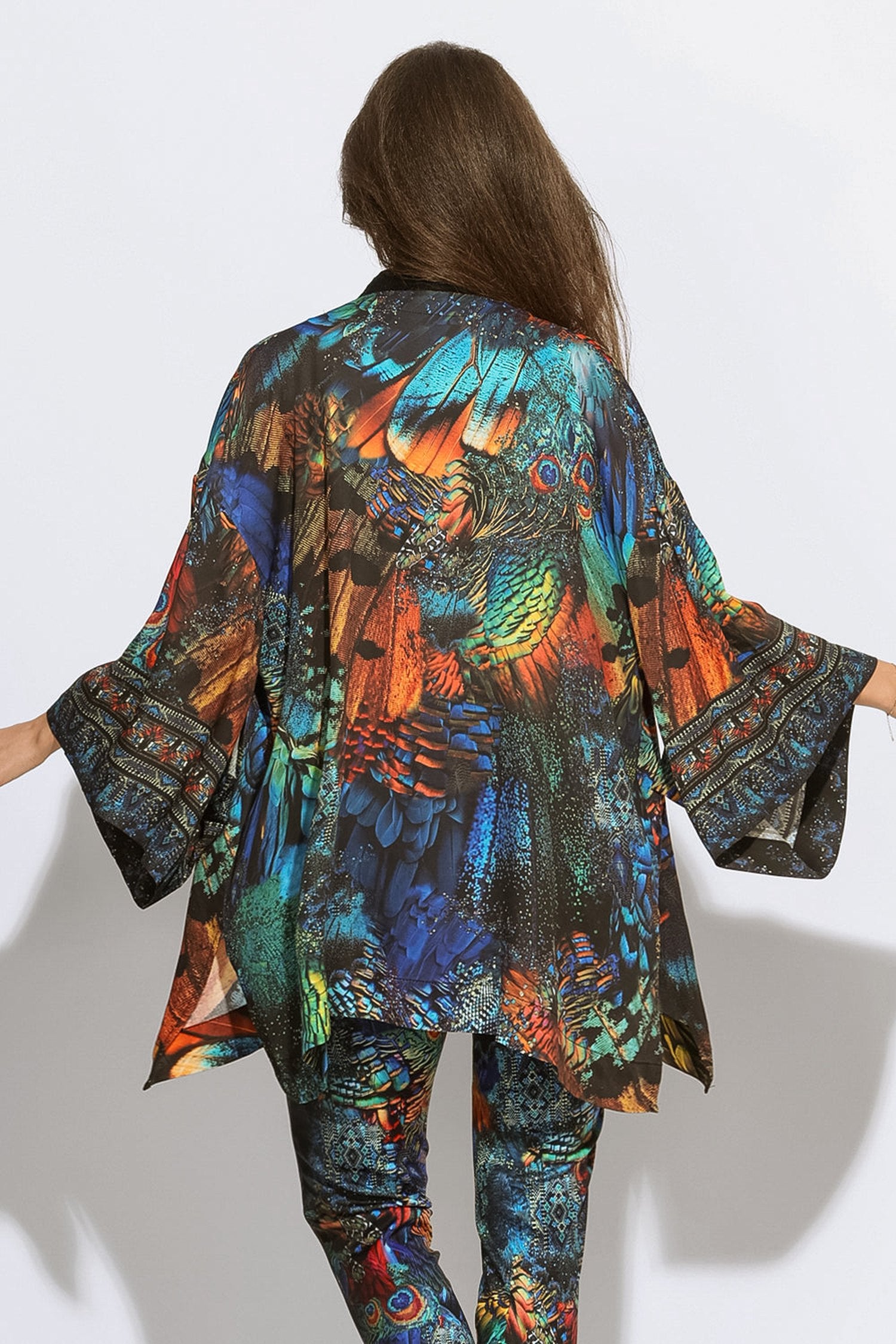 KIMONO CROP AUS VISKOSE - AMAZONIA
