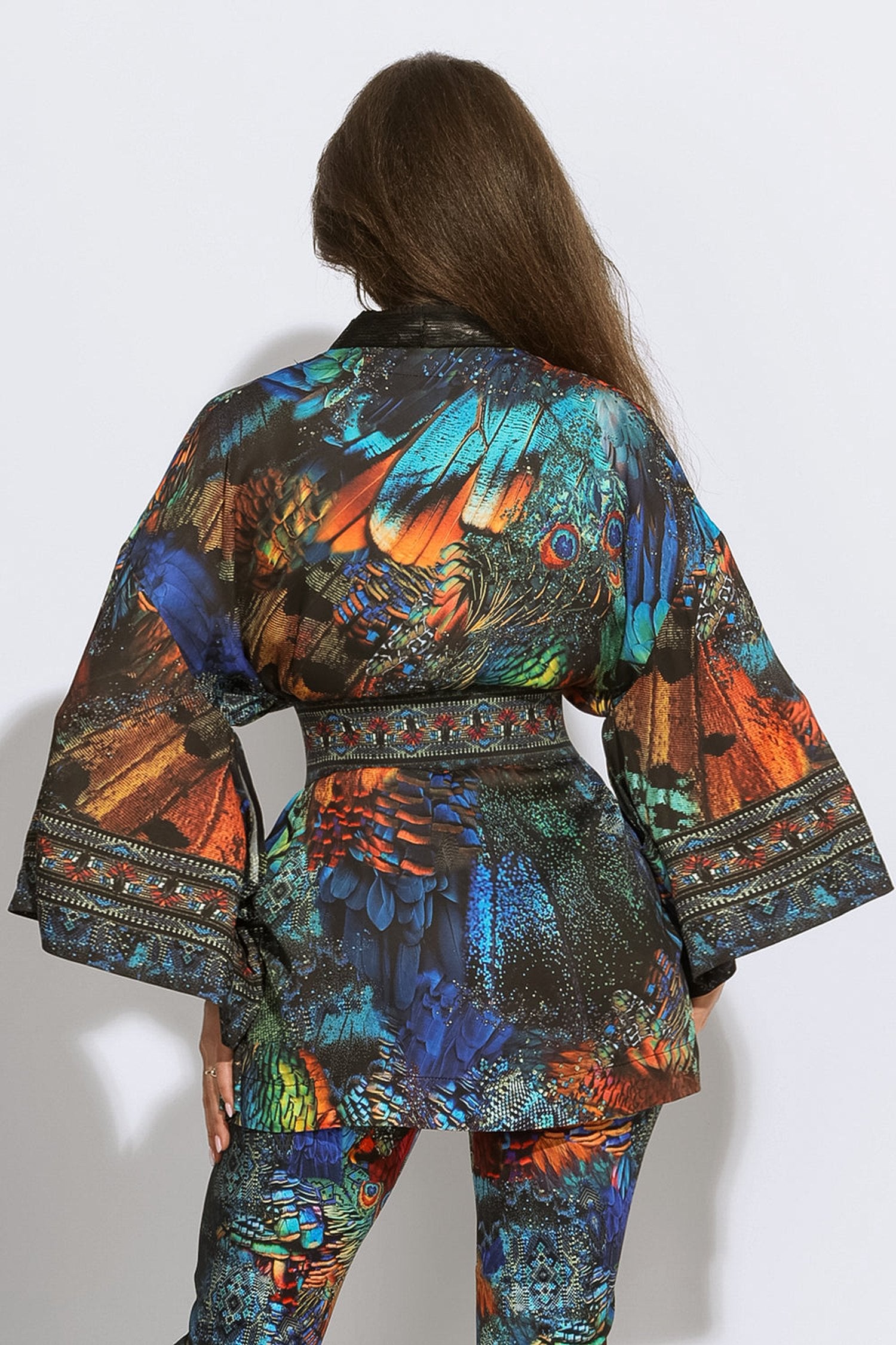 KIMONO CROP AUS VISKOSE - AMAZONIA