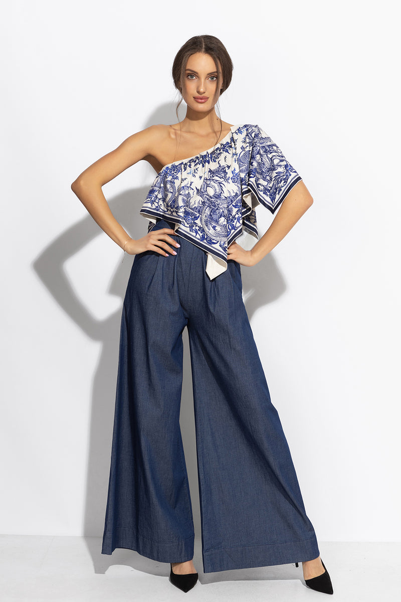 Elegantný top s odhaleným ramenom - Asia Sky