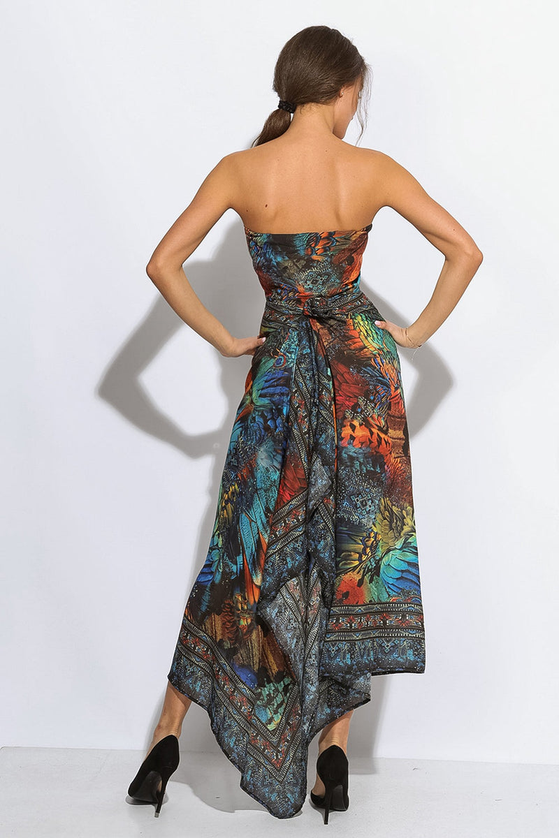 SET OF PAREO AND SMALL SCARF – AMAZONIA JIORO СЕТ ПАРЕО И ШАЛ ОТ ВИСКОЗА С КОПРИНА - AMAZONIA JIORO