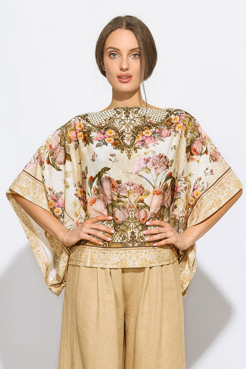 BLUSA LARGA - FIORI BAROCCHI