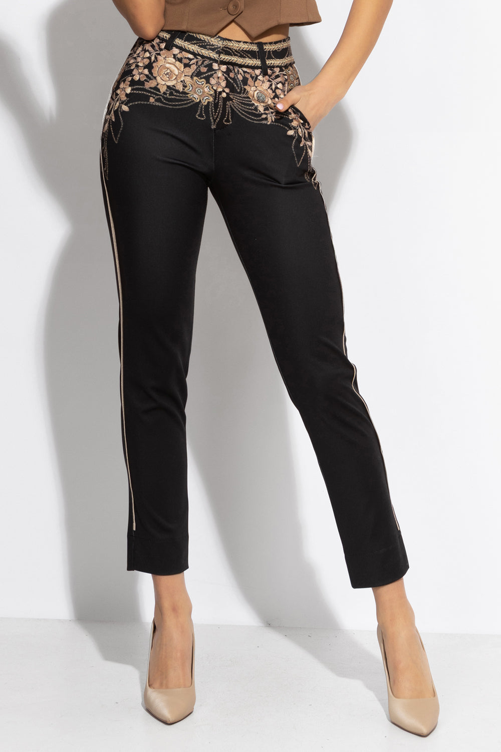 KLASSISCHE HOSE - GOLDENE ROSEN