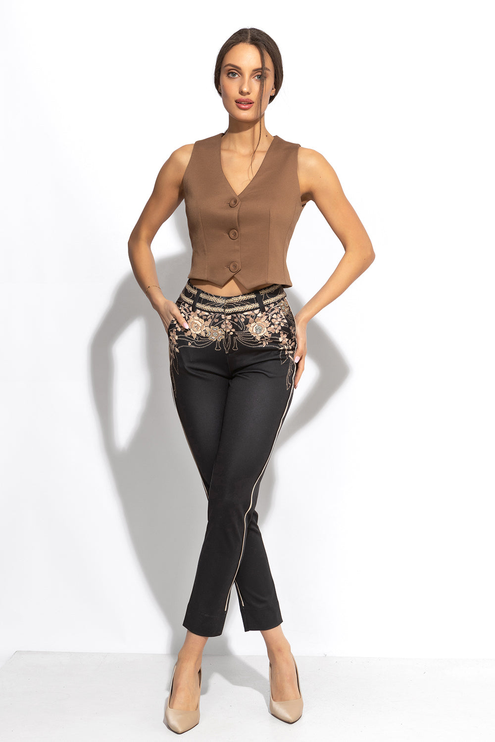 KLASSISCHE HOSE - GOLDENE ROSEN