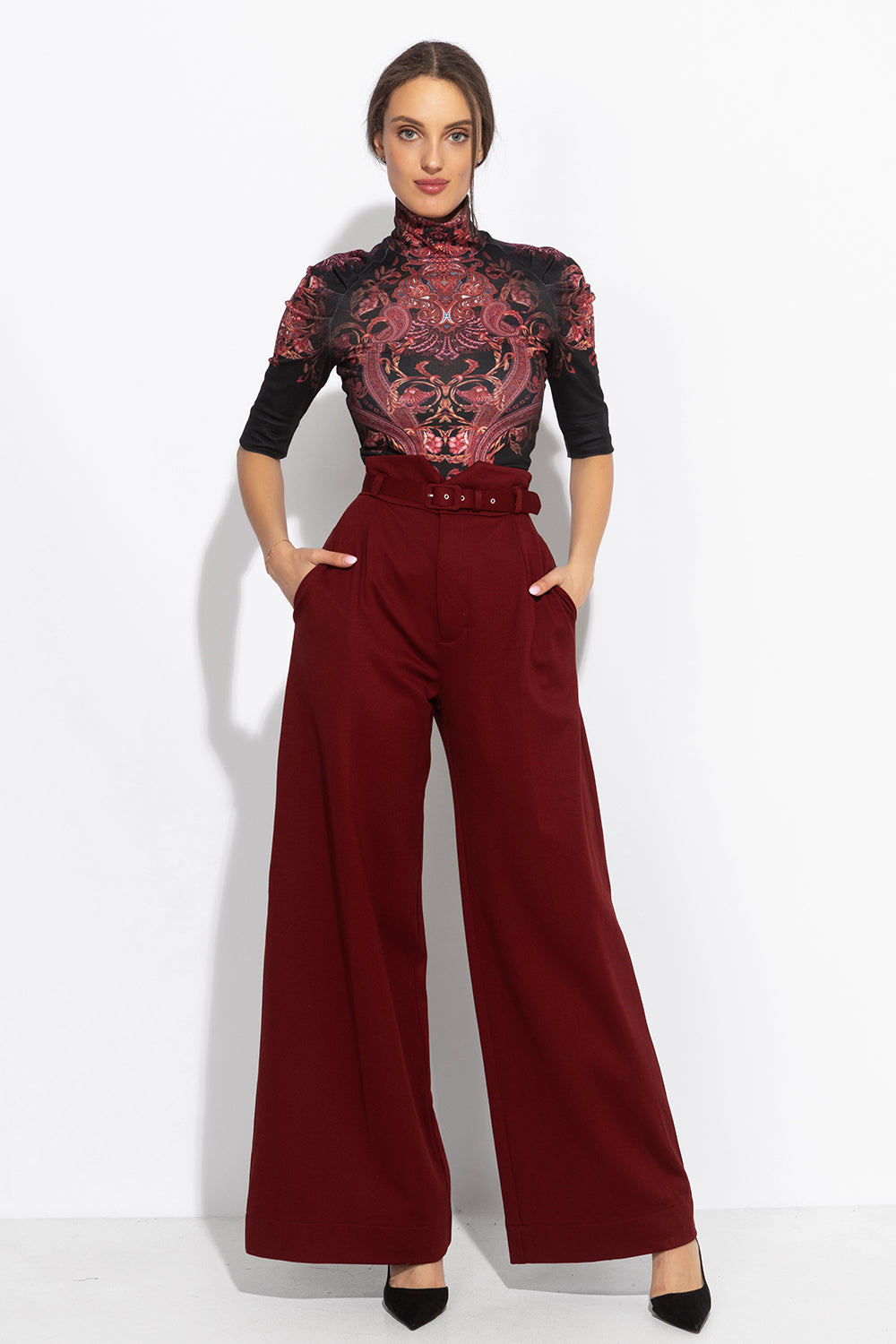 SIGNATURE PRINTED BLOUSE - PAISLEY DARK JIORO ТОП С ПРИНТ - PAISLEY DARK JIORO