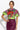 VELVET BLOUSE WITH HIGH NECK AND PUFF SLEEVES - ACID GREEN LOGO JIORO БЛУЗА ОТ ПЛЮШ С ВИСОКА ЯКА И БУФАН РЪКАВИ - ACID GREEN LOGO JIORO