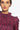 BLOUSE WITH GATHERED NECKLINE AND LOGO PRINT - BURGUNDY LOGO JIORO БЛУЗА ОТ ФИНО ПЛЕТИВО - BURGUNDY LOGO JIORO