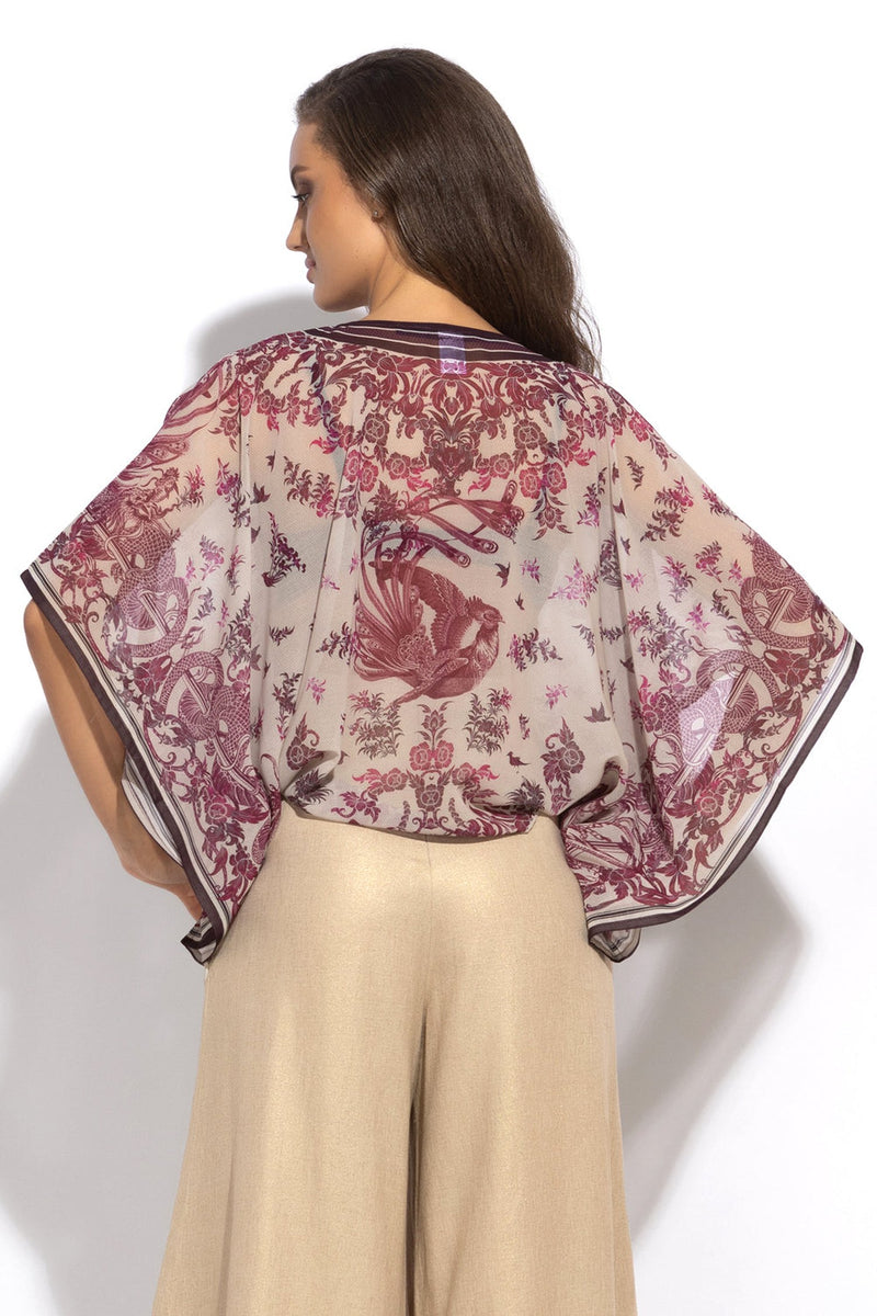 SILK COTTON TUNIC - ASIA BORDEAUX