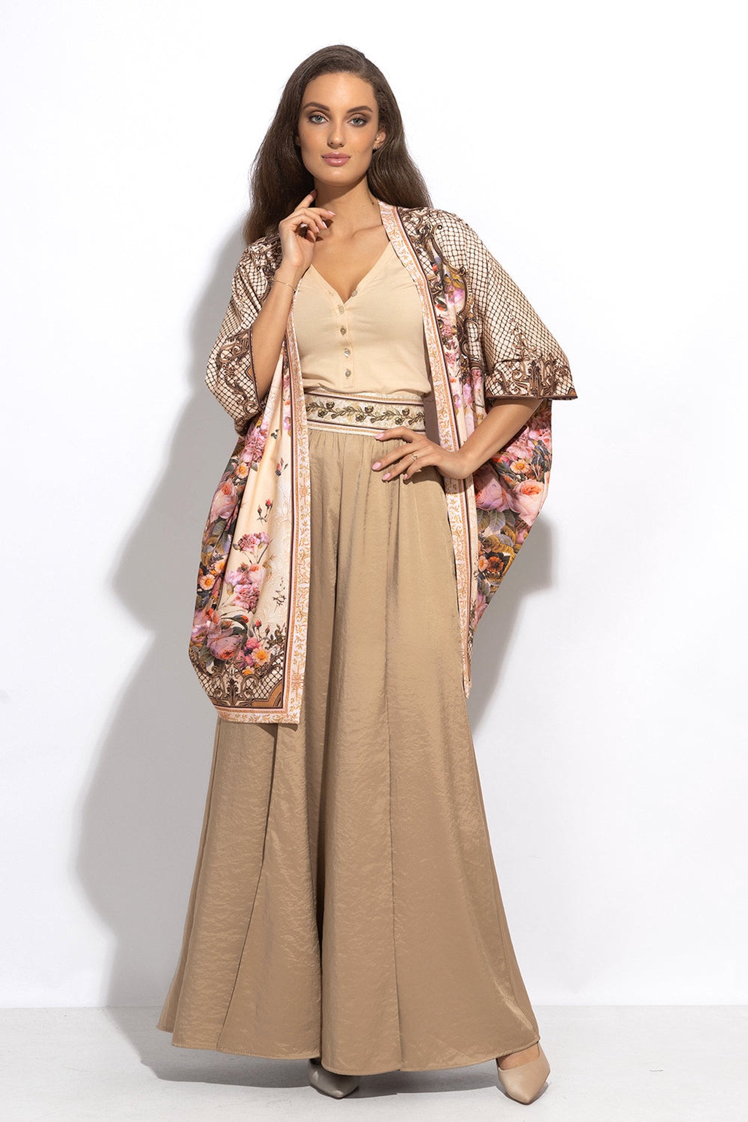 FRENCH TERRY CARDIGAN - BAROQUE FLOWERS JIORO ЖИЛЕТКА ОТ ФРЕНЧ ТЕРИ - BAROQUE FLOWERS JIORO