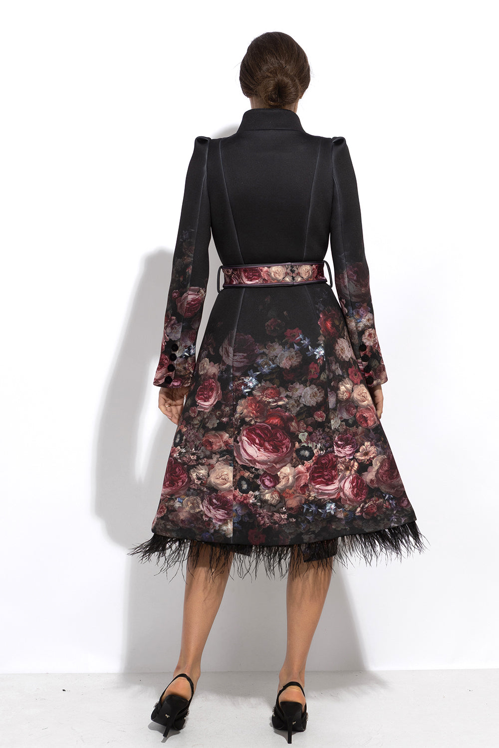 SCUBA NEOPREN COAT - VINTAGE FLOWERS