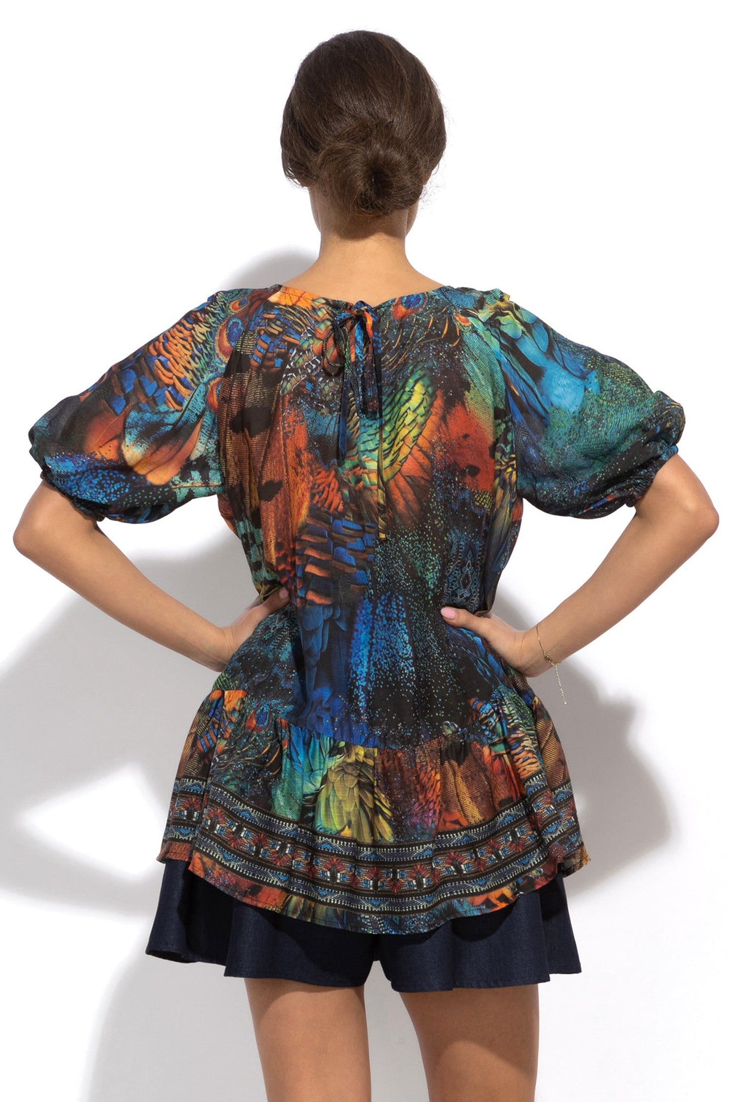 LOOSE VISCOSE AND SILK SHIRT - AMAZONIA JIORO СВОБОДНА РИЗА ОТ ВИСКОЗА С КОПРИНА - AMAZONIA JIORO