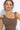 COTTON MIDI DRESS WITH ASYMMETRICAL SHOULDERS AND STRAP MOCHA MOUSSE LOGO - ESSENTIALS