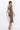 COTTON MIDI DRESS WITH ASYMMETRICAL SHOULDERS AND STRAP MOCHA MOUSSE LOGO - ESSENTIALS