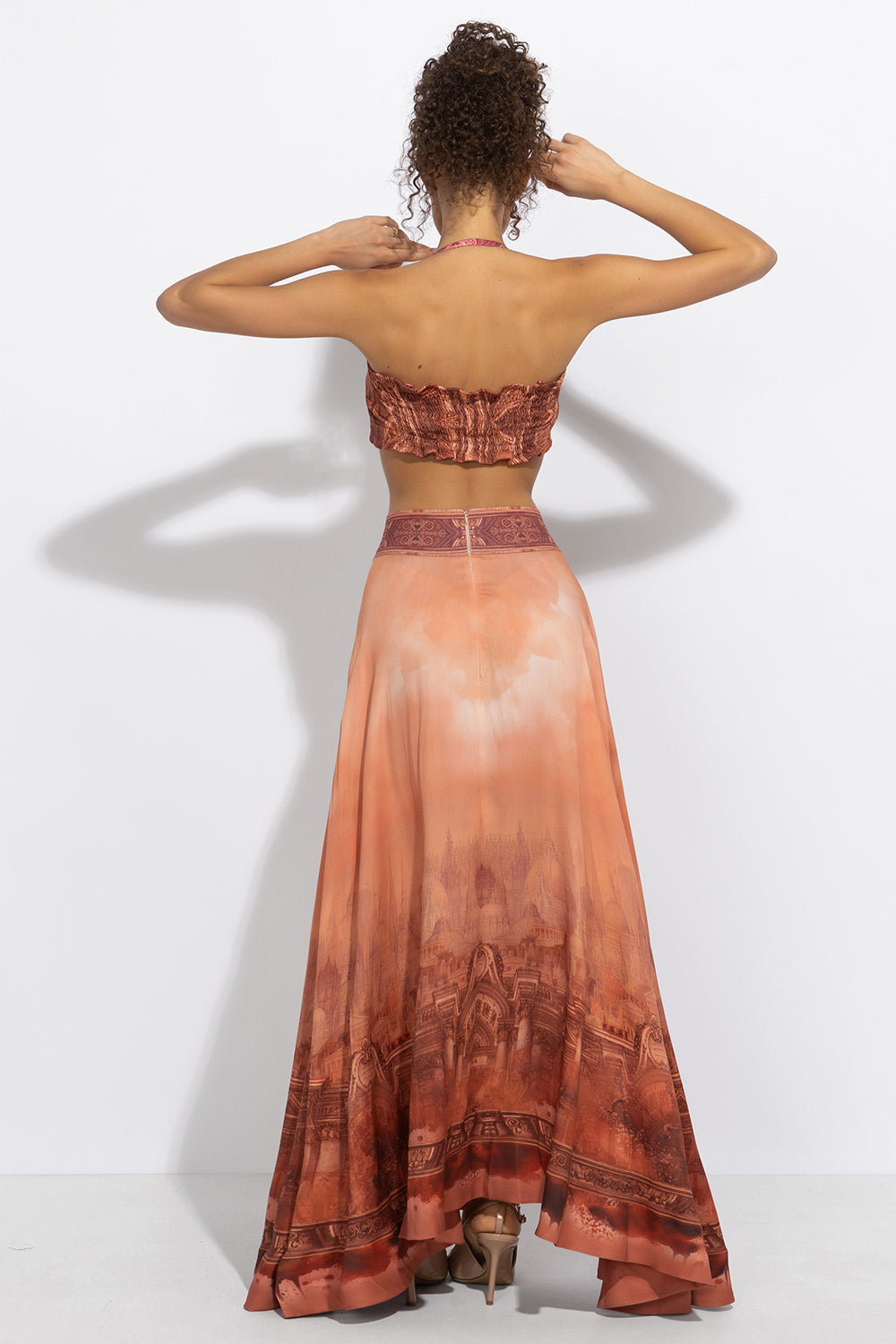 VISCOSE WRAP BUSTIER WITH FRONT TIES - ANCIENT TOWN