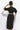 BLACK SHIRT COTTON POPLIN DRESS WITH OVAL HEM - ESSENTIALS JIORO ЧЕРНА РОКЛЯ ТИП РИЗА ОТ ПАМУЧЕН ПОПЛИН С ОВАЛЕН ПОДГЪВ - ESSENTIALS JIORO