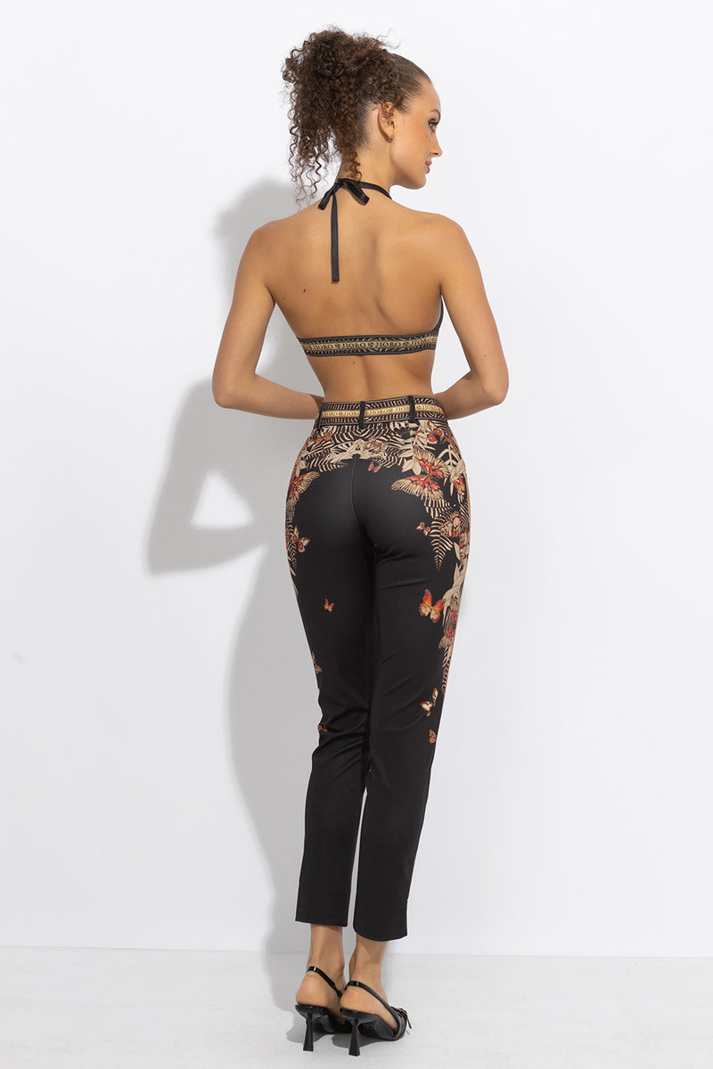 CLASSIC VISCOSE PANTS - MIDNIGHT BUTTERFLIES JIORO КЛАСИЧЕСКИ ПАНТАЛОН ОТ ВИСКОЗА - MIDNIGHT BUTTERFLIES JIORO