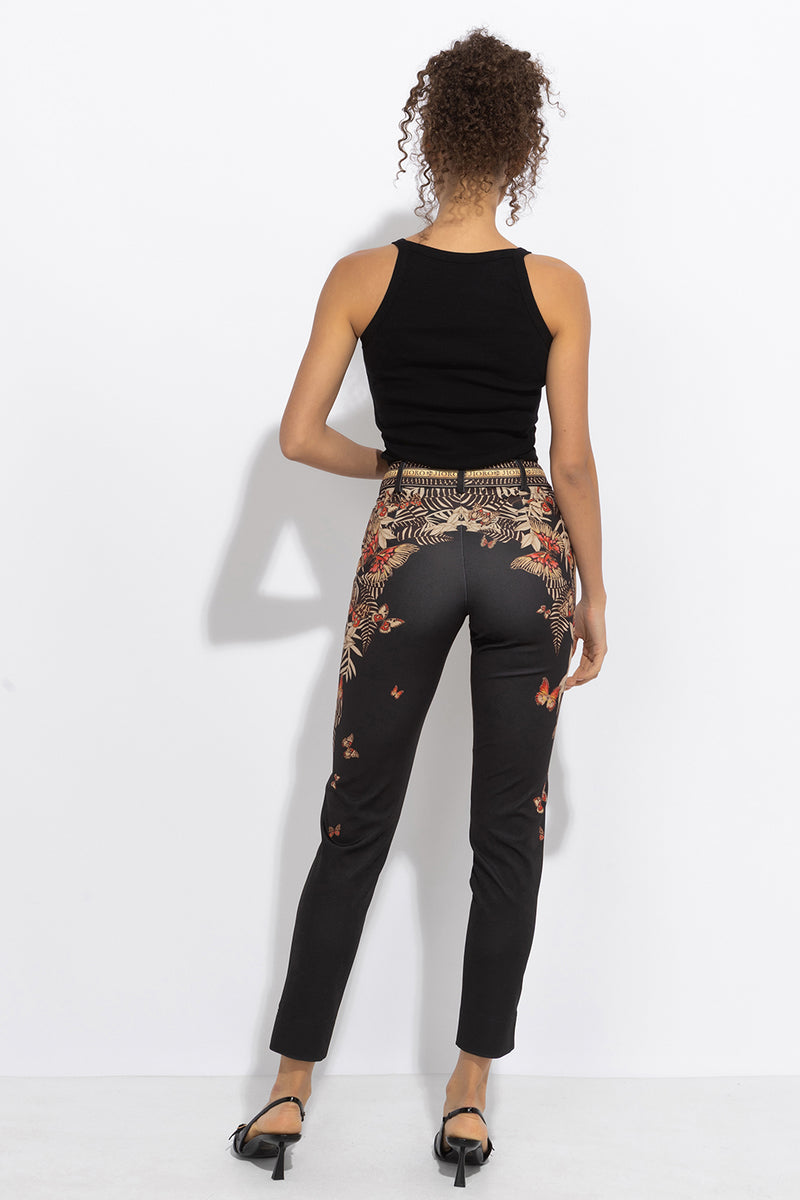 CLASSIC VISCOSE PANTS - MIDNIGHT BUTTERFLIES JIORO КЛАСИЧЕСКИ ПАНТАЛОН ОТ ВИСКОЗА - MIDNIGHT BUTTERFLIES JIORO