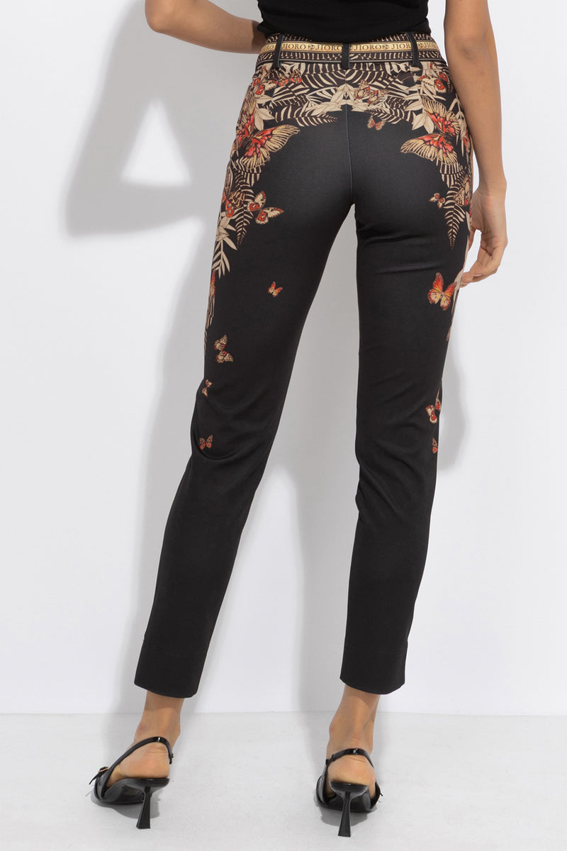 CLASSIC VISCOSE PANTS - MIDNIGHT BUTTERFLIES JIORO КЛАСИЧЕСКИ ПАНТАЛОН ОТ ВИСКОЗА - MIDNIGHT BUTTERFLIES JIORO