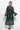 VISCOSE CAFTAN WITH FEATHERS - LEO NEON GREEN JIORO КАФТАН ОТ ВИСКОЗА С ПЕРА - LEO NEON GREEN JIORO
