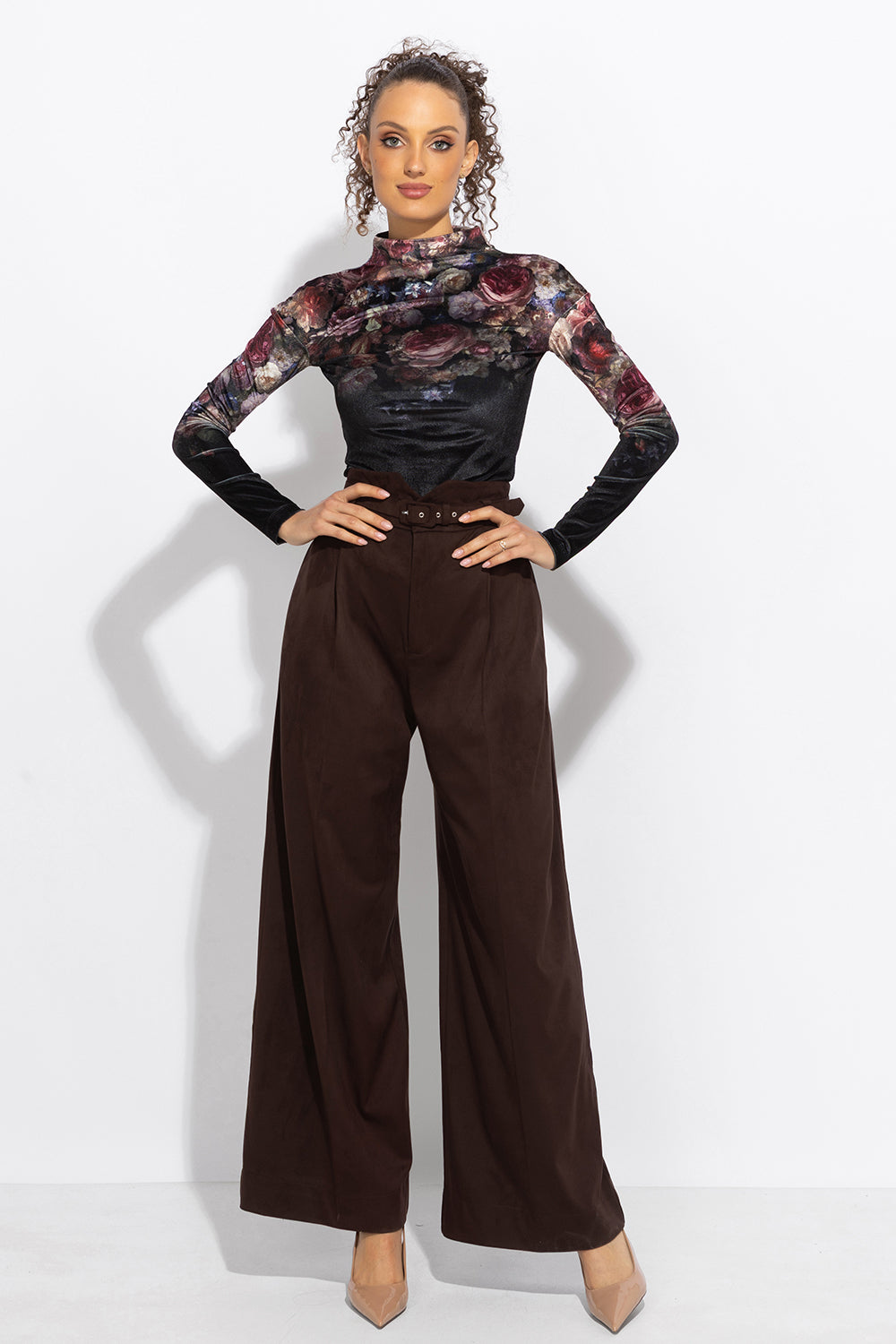 VELVET TURTLENECK - VINTAGE FLOWERS