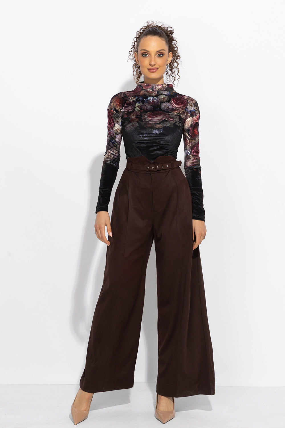 VELVET TURTLENECK - VINTAGE FLOWERS