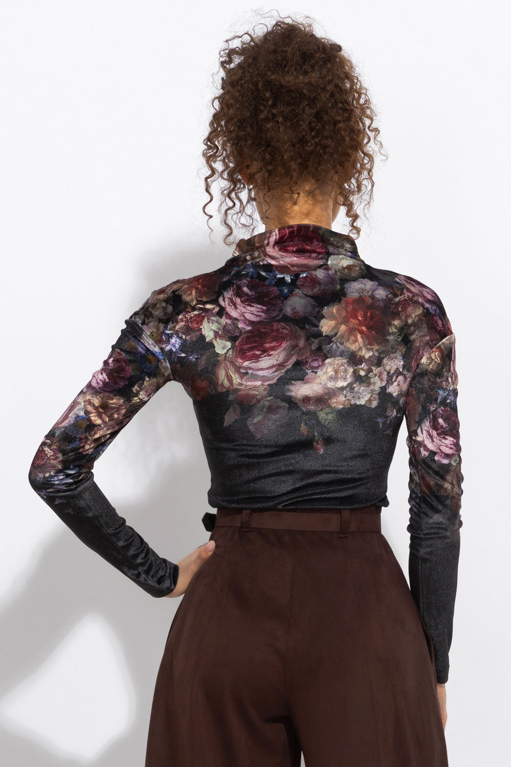 VELVET TURTLENECK - VINTAGE FLOWERS