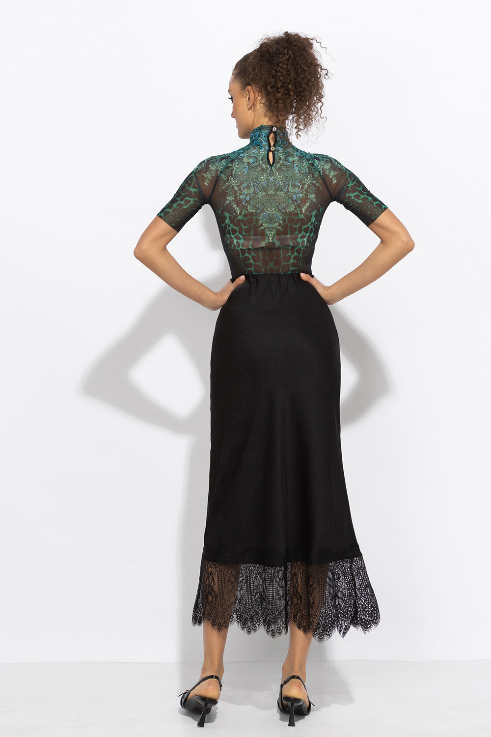 SHORT SLEEVE MESH BODYSUIT - LEO NEON GREEN