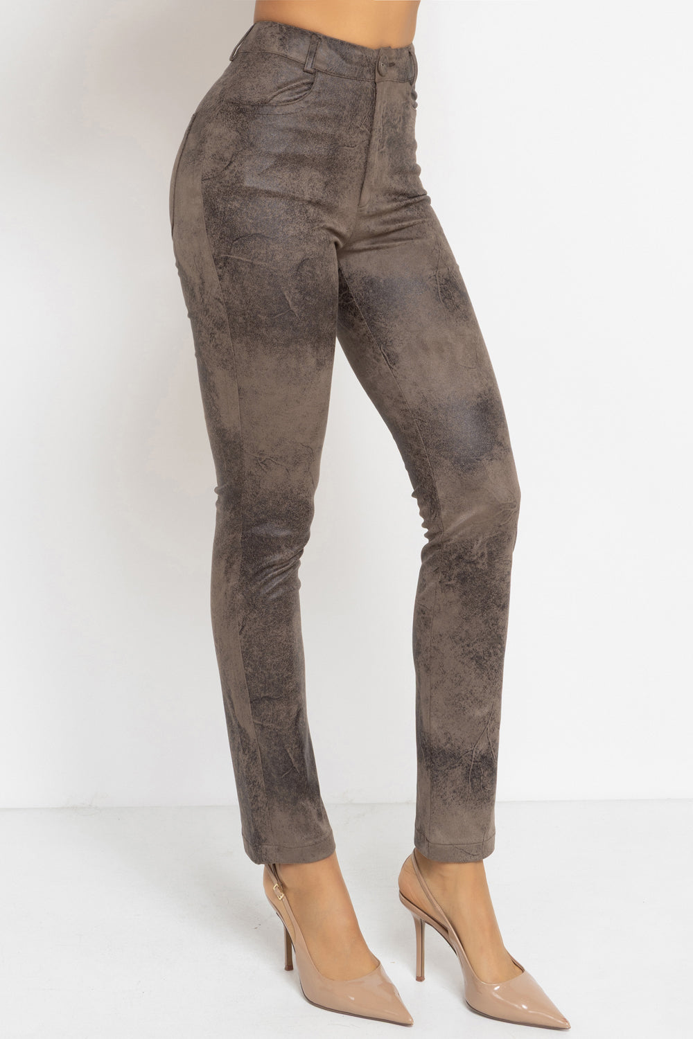 SKINNY 5-POCKET PANTS IN MOCHA - ESSENTIALS
