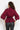 BOHEMIAN BURGUNDY BLOUSE WITH PUFF SLEEVES AND TIE-FRONT COLLAR - ESSENTIALS JIORO БОХЕМСКА РИЗА С БУФАН РЪКАВИ И ЯКА С ВРЪЗКИ В БУРГУНДИ - ESSENTIALS JIORO