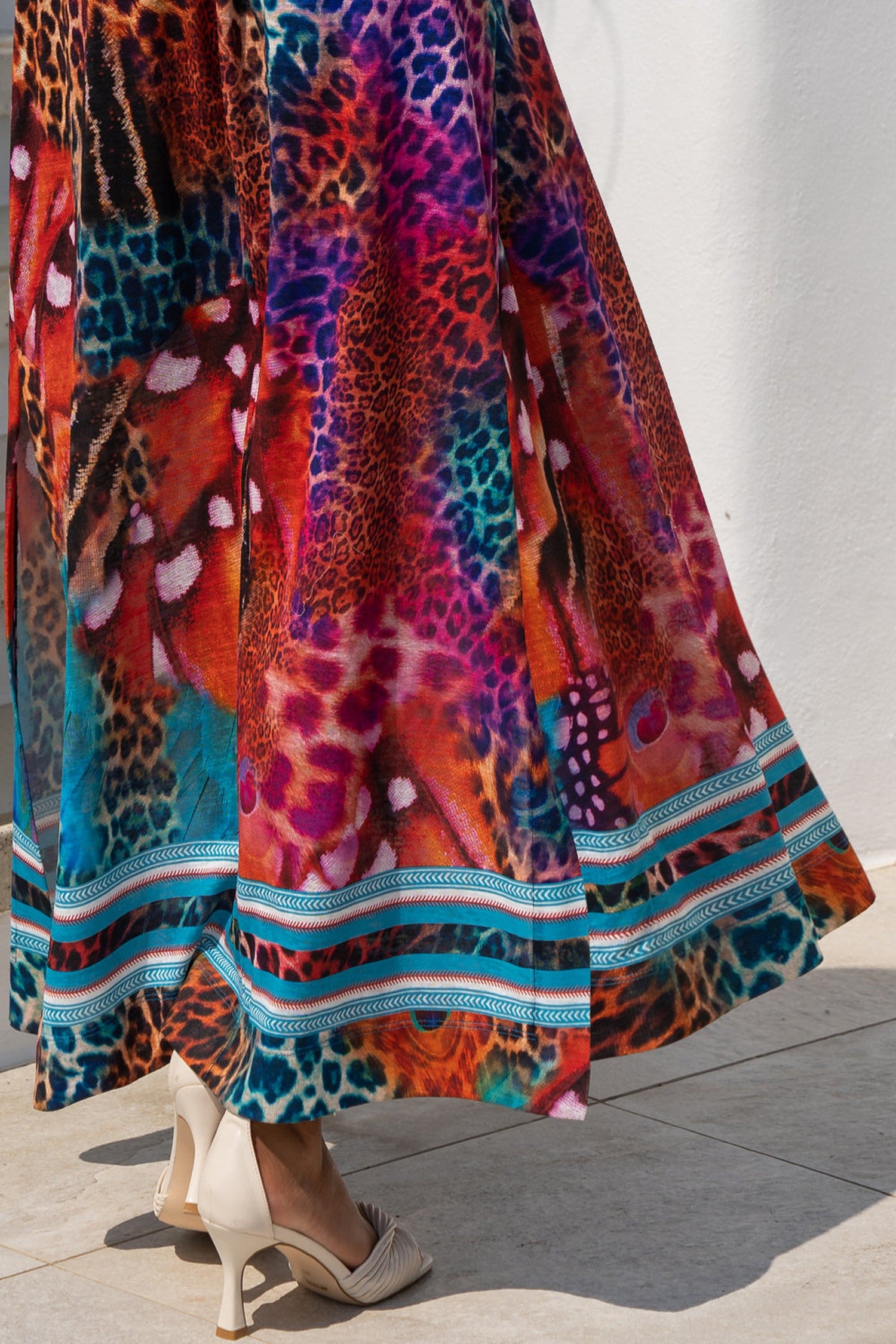 LOOSE LONG DRESS - LEO NEON WILD