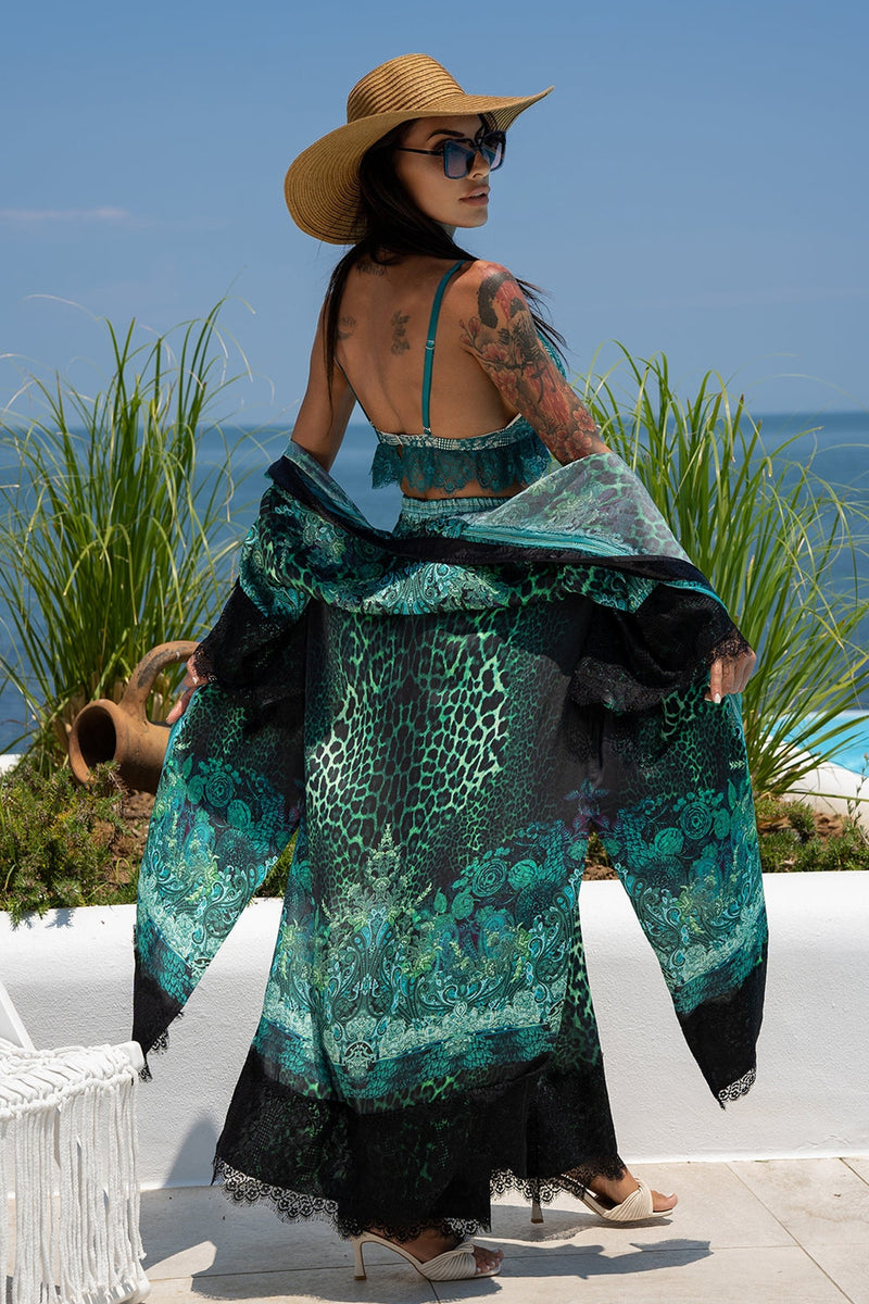 GREEN LACE TOP - ESSENTIALS