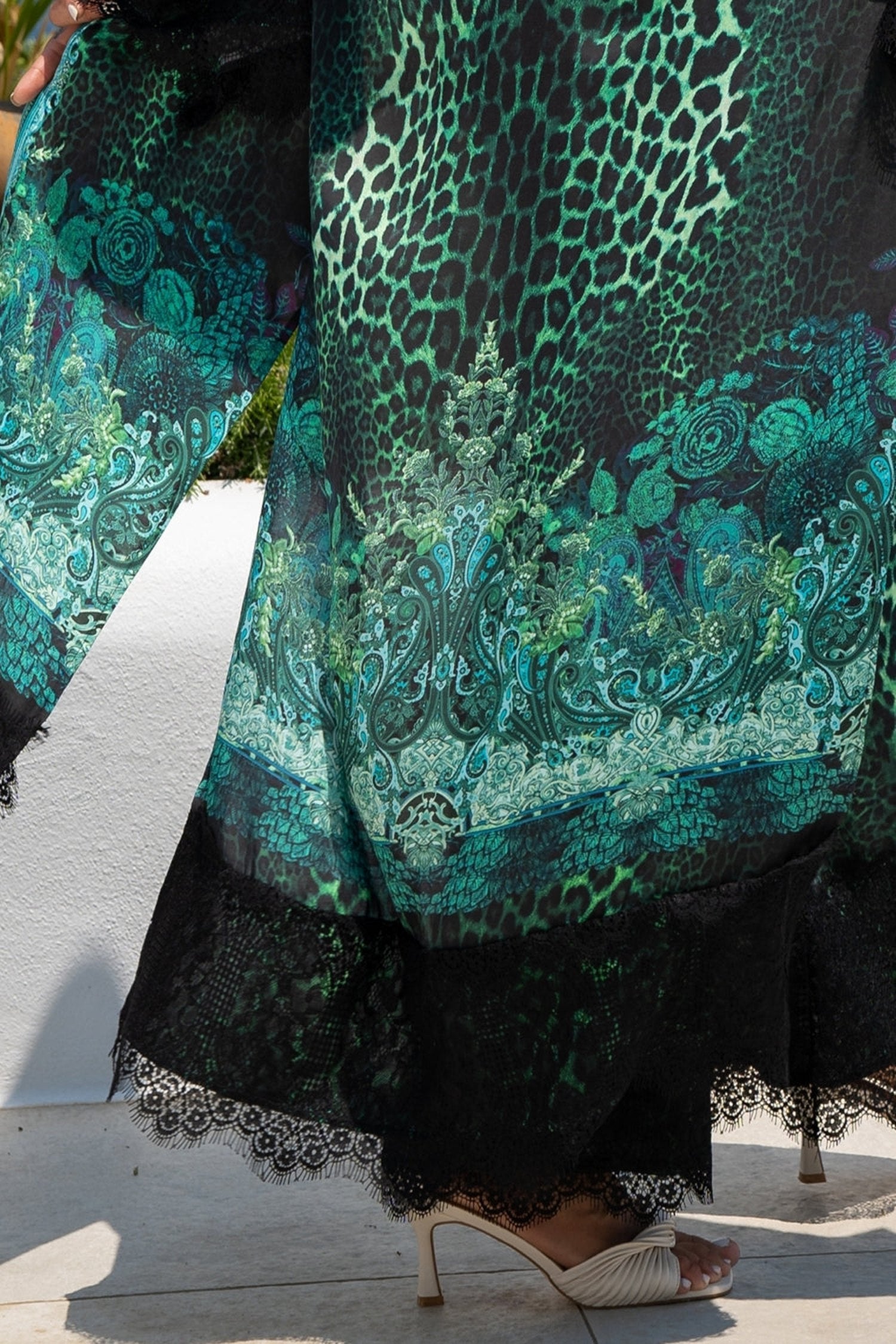 VISCOSE KIMONO - LEO NEON GREEN