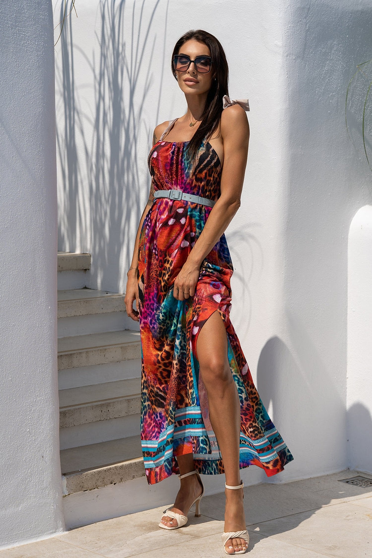LOOSE LONG DRESS - LEO NEON WILD