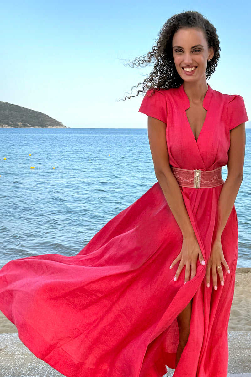 ŠIROKÝ ELASTICKÝ OPASOK SO ZIPSOM - BAROKOVÁ KORALOVÁ