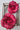 MEDIUM SUEDE-LOOK CYCLAMEN ROSE BROOCH