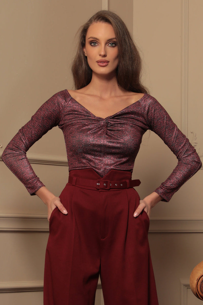 BELT IN BURGUNDY - ESSENTIALS