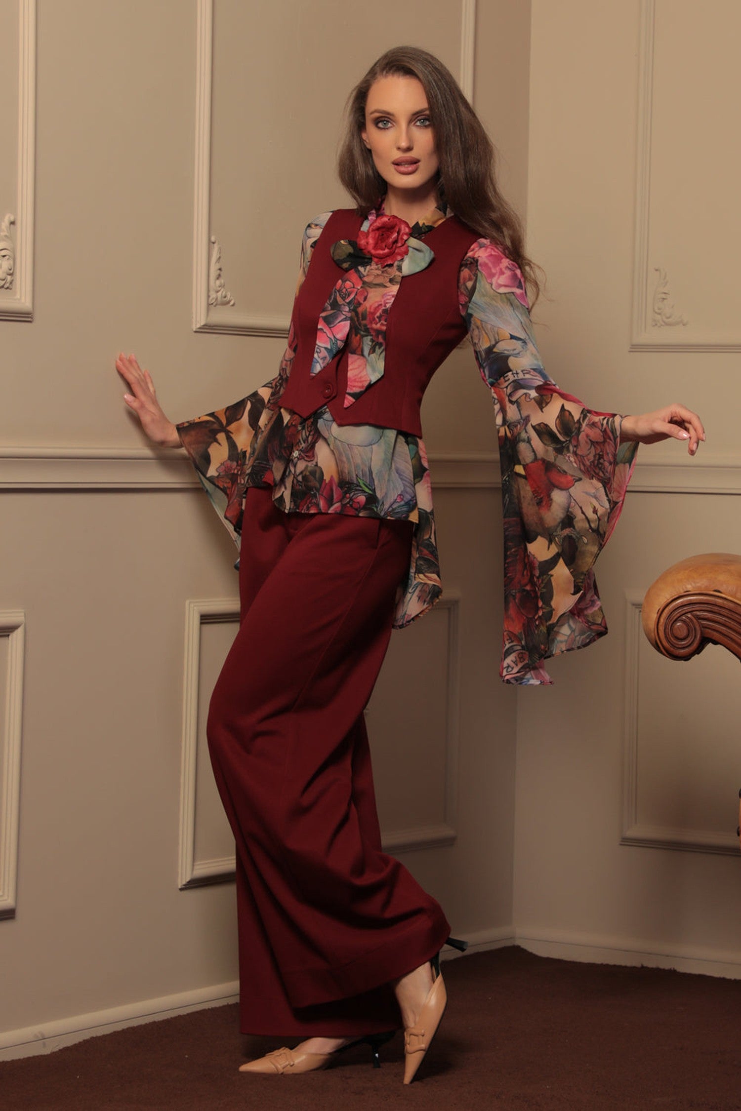 DESIGNER SHIRT WITH FLARED SLEEVES - TATTOO STAR