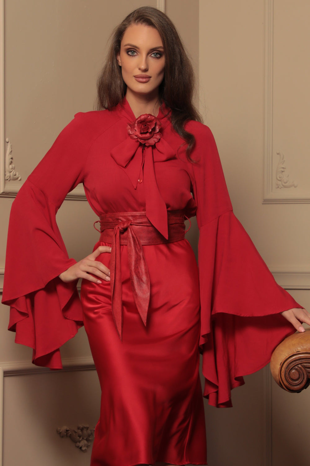 BIAS-CUT SATIN SKIRT WITH ELASTIC WAISTBAND - ESSENTIALS