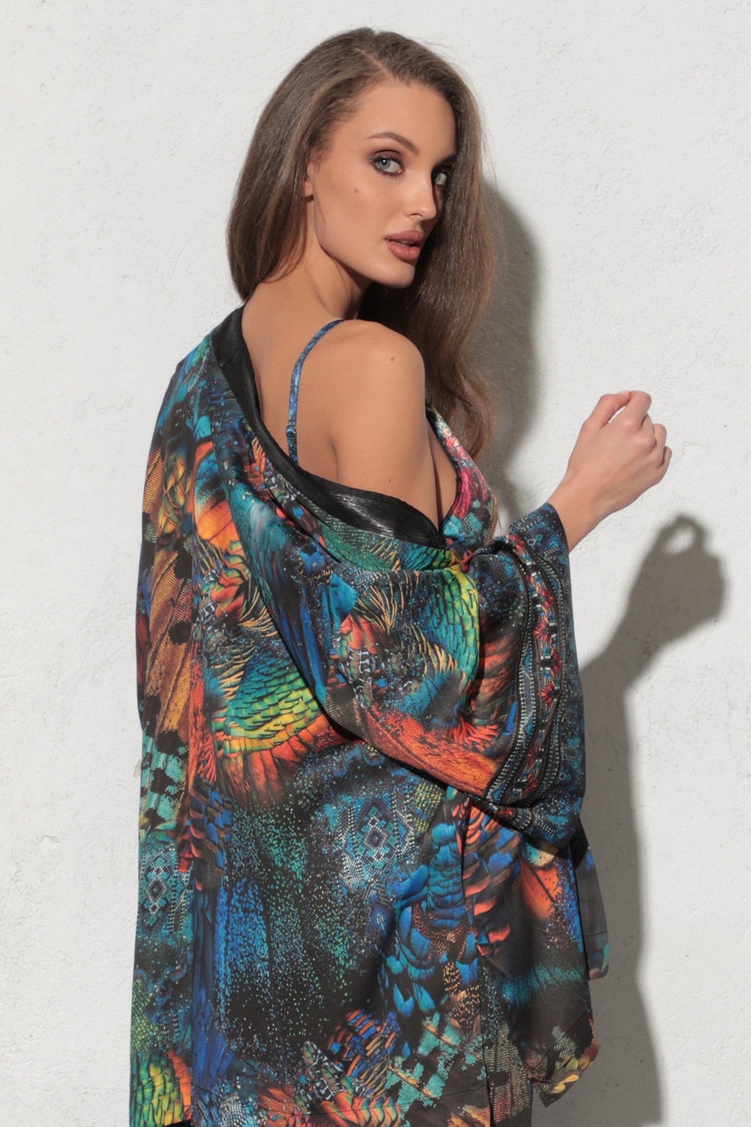 KIMONO CROP AUS VISKOSE - AMAZONIA