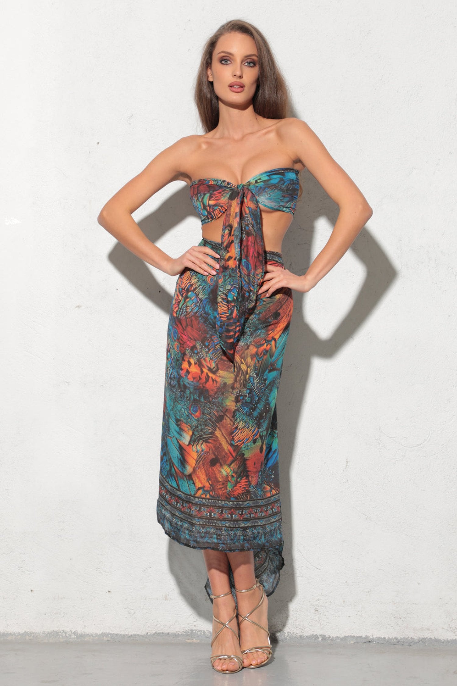 SET OF PAREO AND SMALL SCARF – AMAZONIA