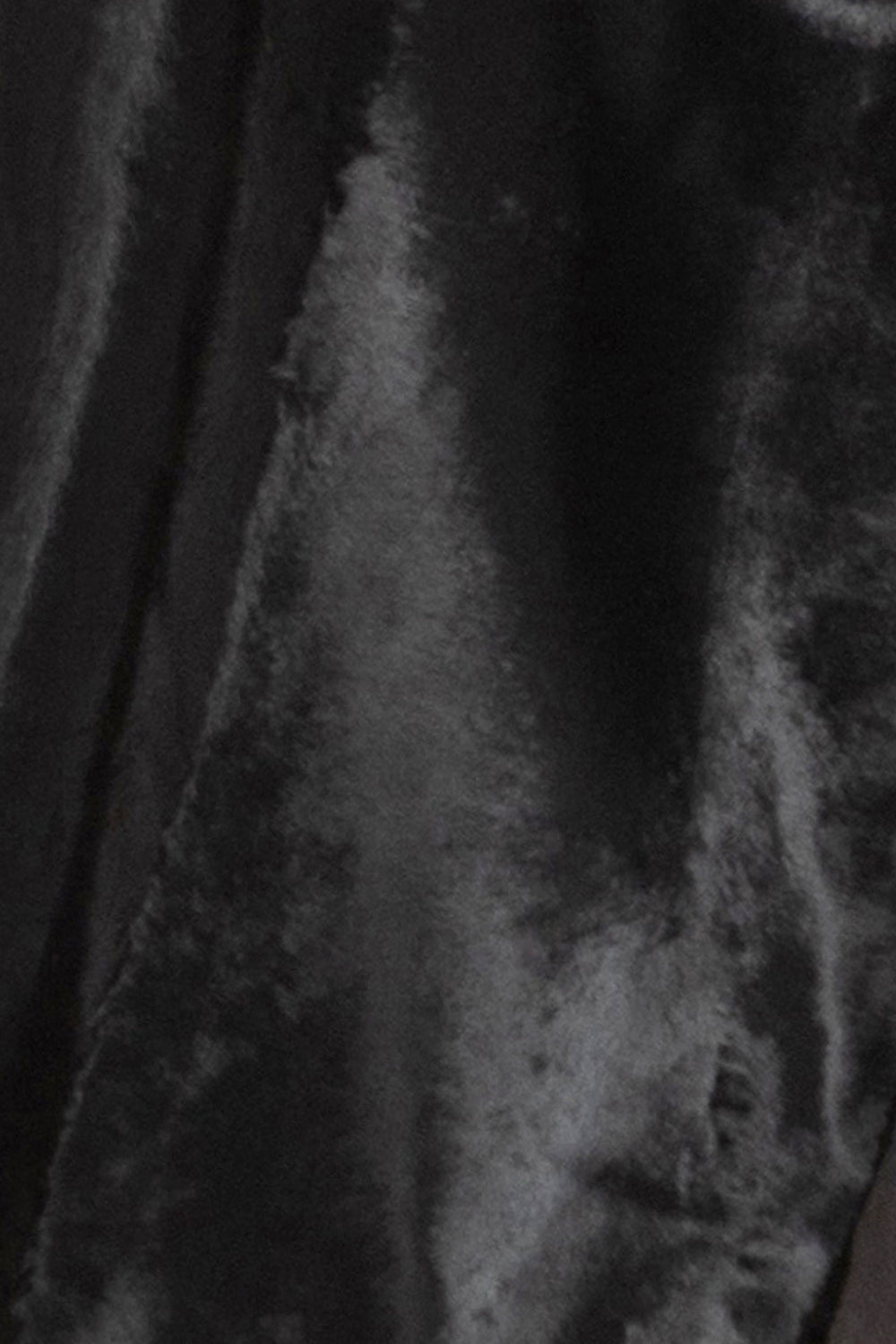 BLACK FAUX MINK SHAWL-COLLAR COAT – ESSENTIALS