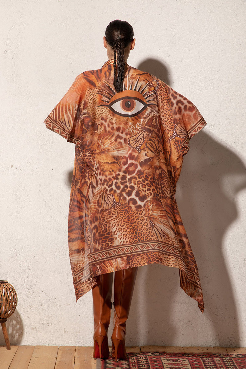 SILK COTTON KIMONO - LEO SAND