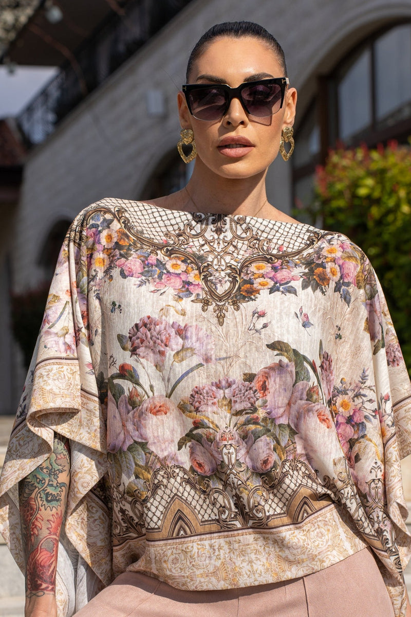 BLUSA LARGA - FIORI BAROCCHI