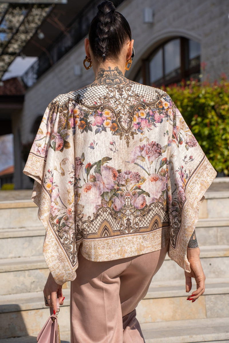 BLUSA LARGA - FIORI BAROCCHI