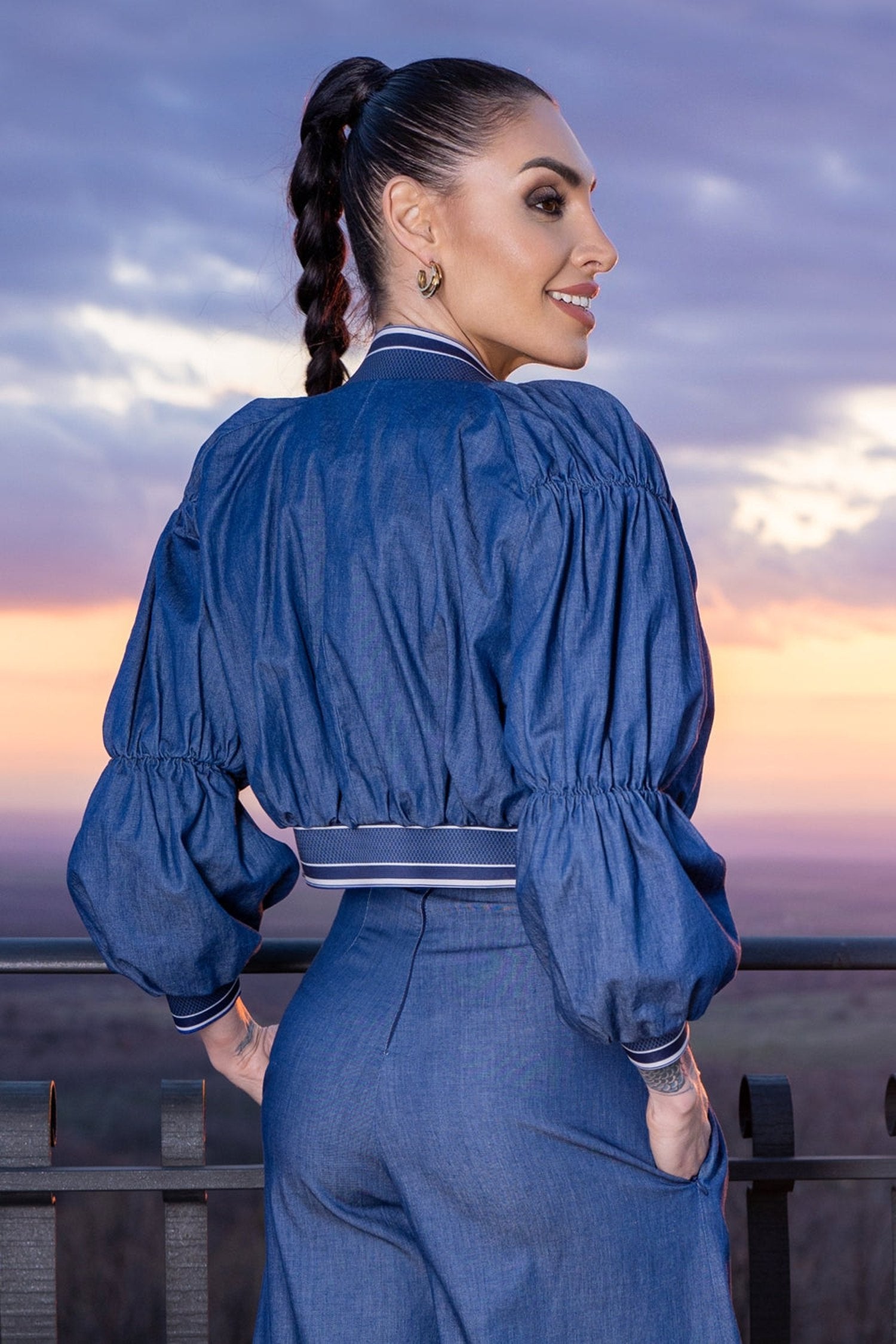 DŽÍNOVÁ BOMBER BUNDA - ZÁKLADY