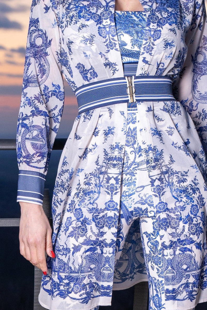 ELASTISCHER BREITER GÜRTEL MIT REISSVERSCHLUSS - ASIA SKY