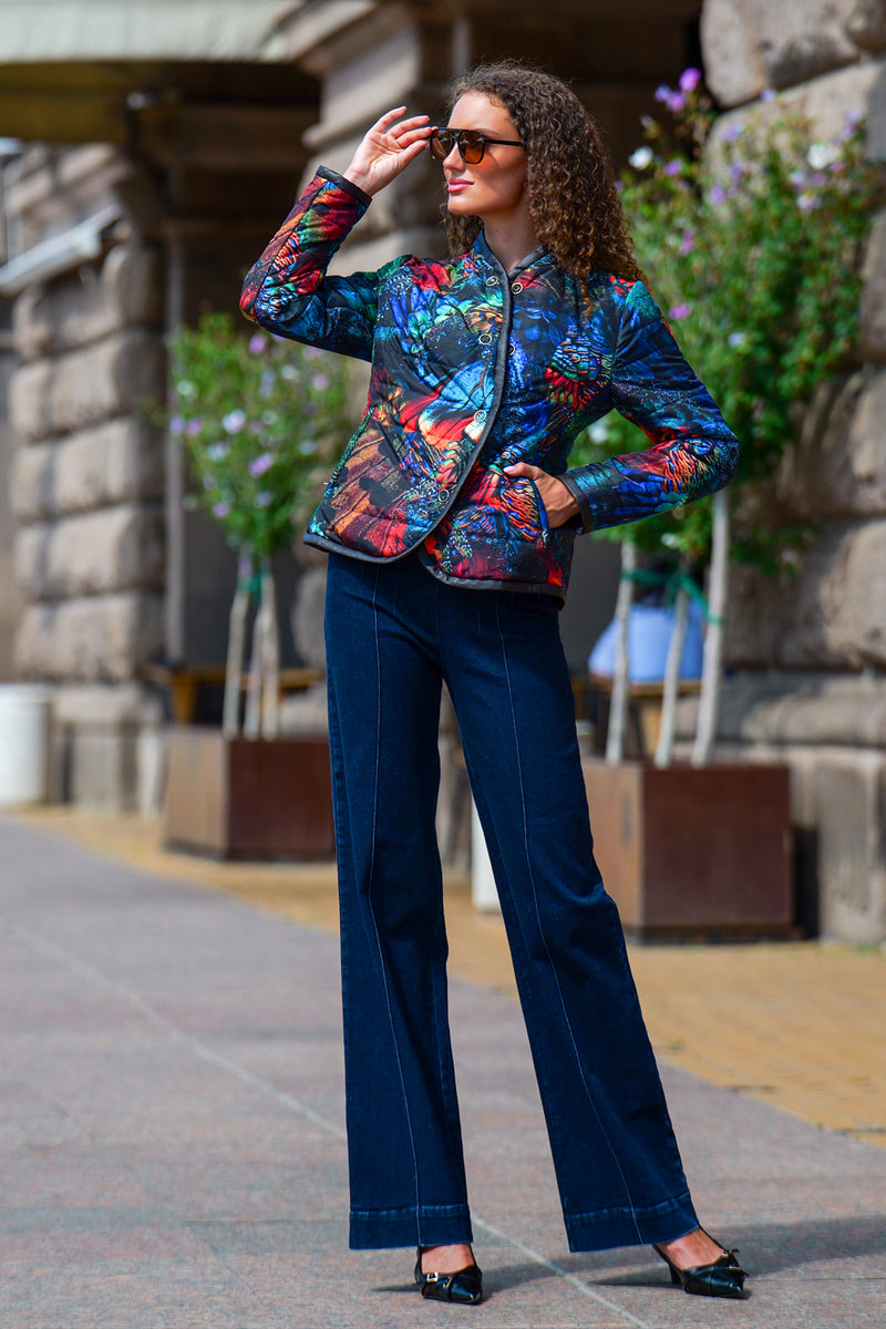 LIGHTLY COATED JACKET WITH QUILTED LINING - AMAZONIA JIORO ЛЕКО ПРОМАЗАНО ЯКЕ С ВАТА - AMAZONIA JIORO